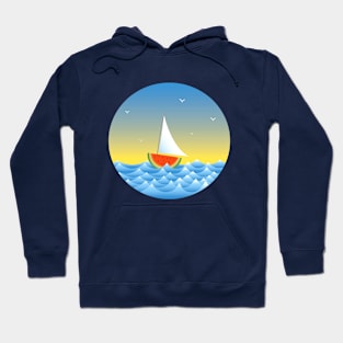 Watermelon Sailboat Hoodie